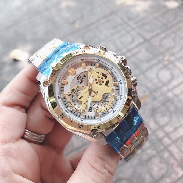 Đồng Hồ Nam Casio EF 550SG - 7AV - Quartz - Dây kim loại