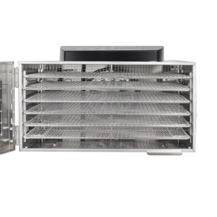 Máy sấy hoa quả, thực phẩm inox 6 tầng có hẹn giờ