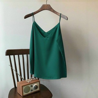 Áo 2 Dây Lụa Cổ Tim