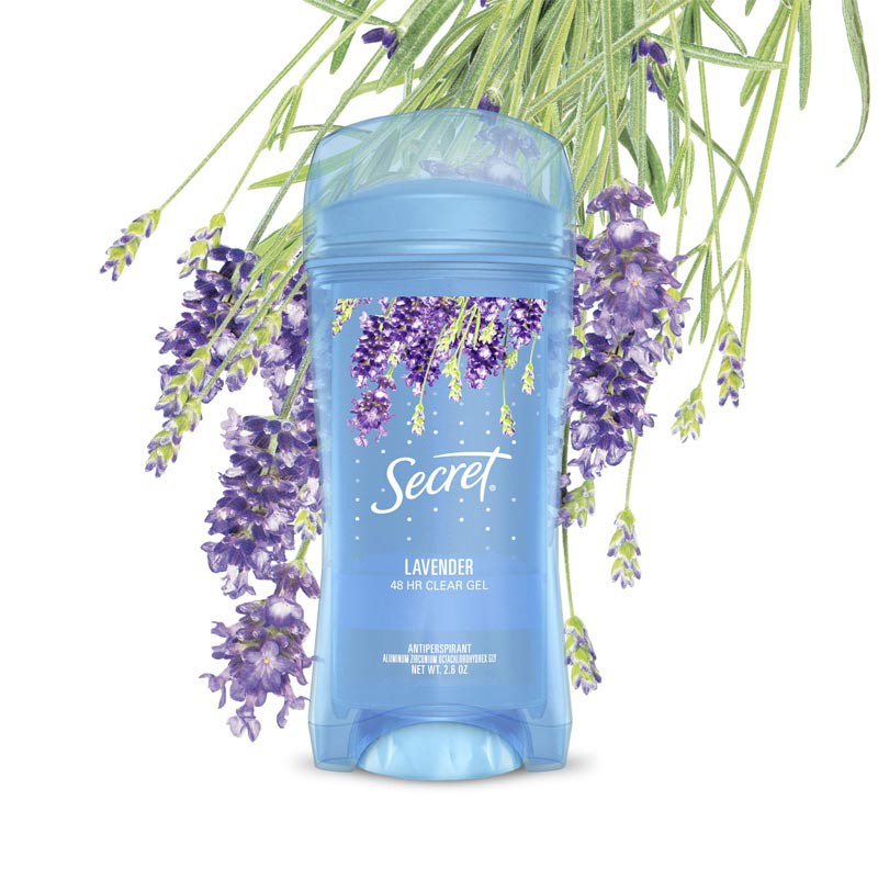 Lăn Khử Mùi Secret Dạng Gel Hương Lavender Clear Gel ooh-la-la Lavender 73g