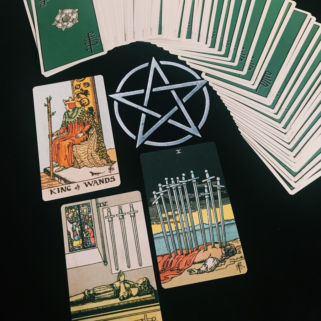 Khăn Trải Bài Tarot Black Pentacle (Guu Tarot Shop)