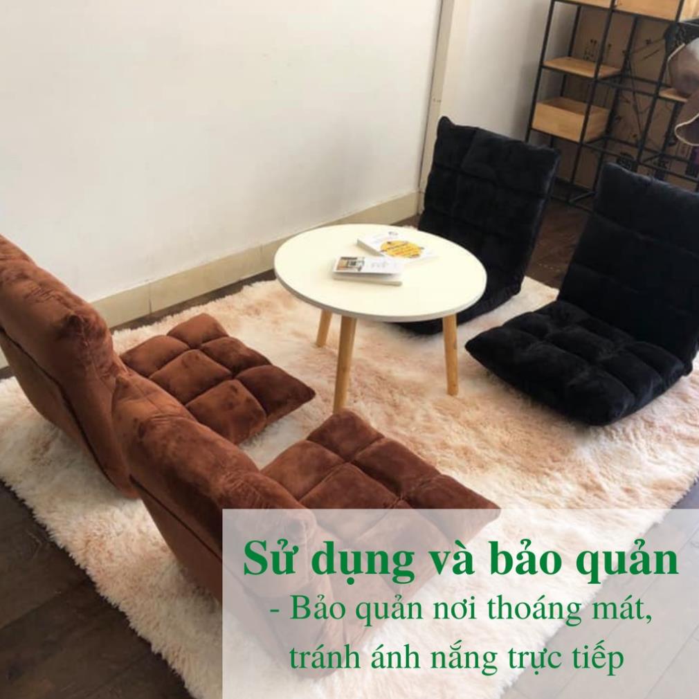 Ghế lười Tatami tựa lưng ngồi bệt nhật bản vỏ bọc nhung cao cấp với 5 nấc ngả thoải mái sử dụng với các tư thế ngồi nằm | BigBuy360 - bigbuy360.vn