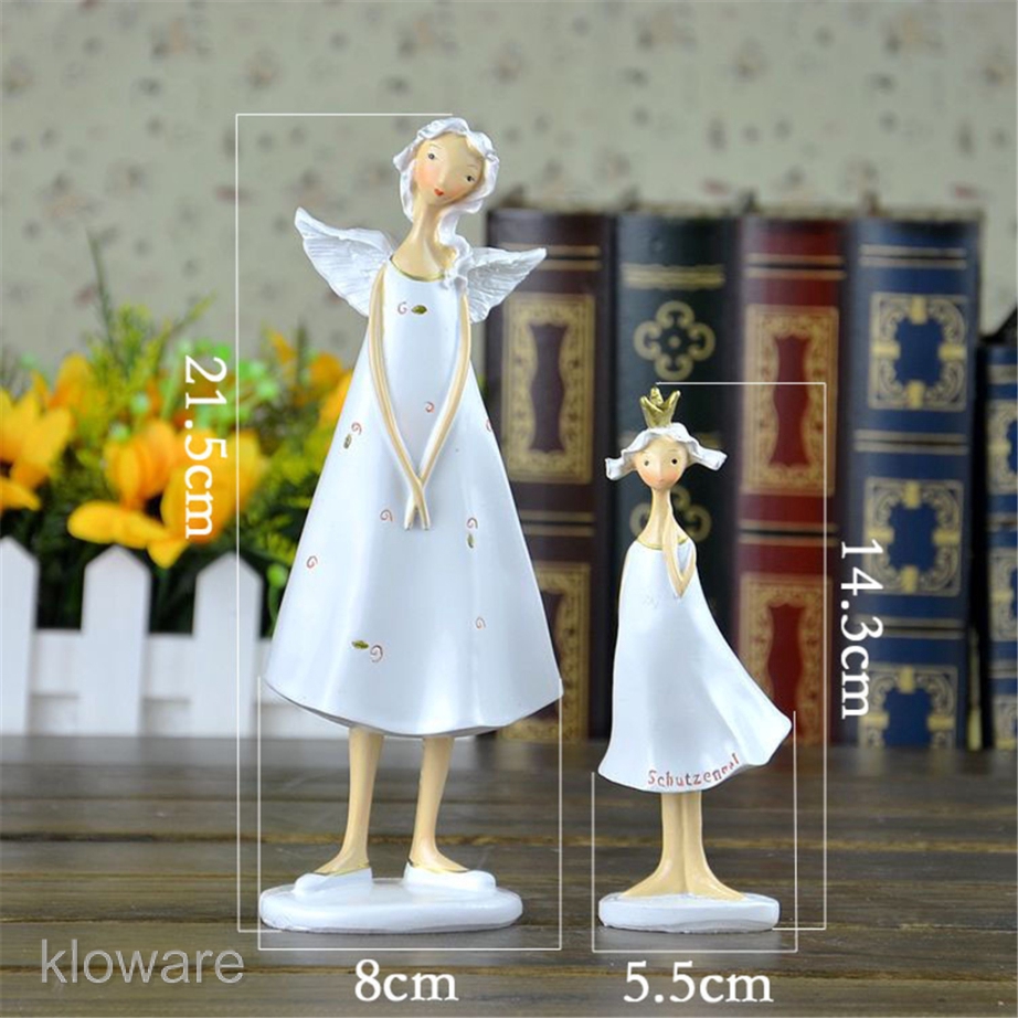 【In Stock】Tượng điêu khắc hình thiên thần và mẹ và con dùng trang trí bàn làm việc