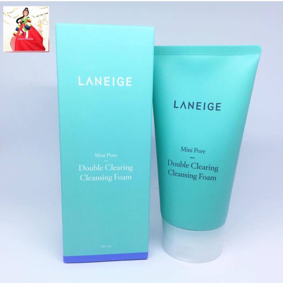 SỮA RỬA MẶT LANEIGE MINI PORE DOUBLE CLEARING CLEANSING FOAM 150ML NHẬP KHẨU CHÍNH HÃNG - 4453