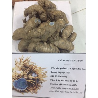 Củ nghệ đen tươi 1 ký - sản phẩm nhà trồng hàng y hình