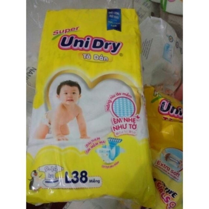 Tã dán Unidry size S48/M42/L38/XL.34 mẫu mới