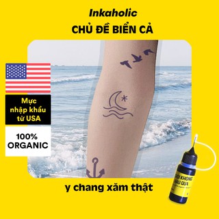 💛 [Chủ đề Biển Cả] 🌊 Inkaholic xăm tạm thời Y HỆT xăm thật trong 15 ngày, 100% tự nhiên và chống nước