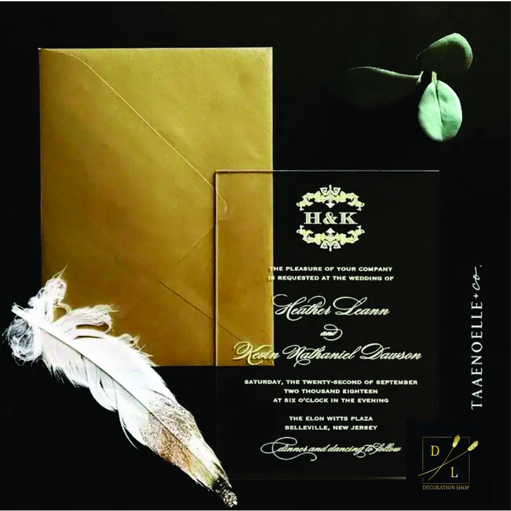 Thiệp cưới cao cấp, sang trọng bằng mica,nhựa acrylic