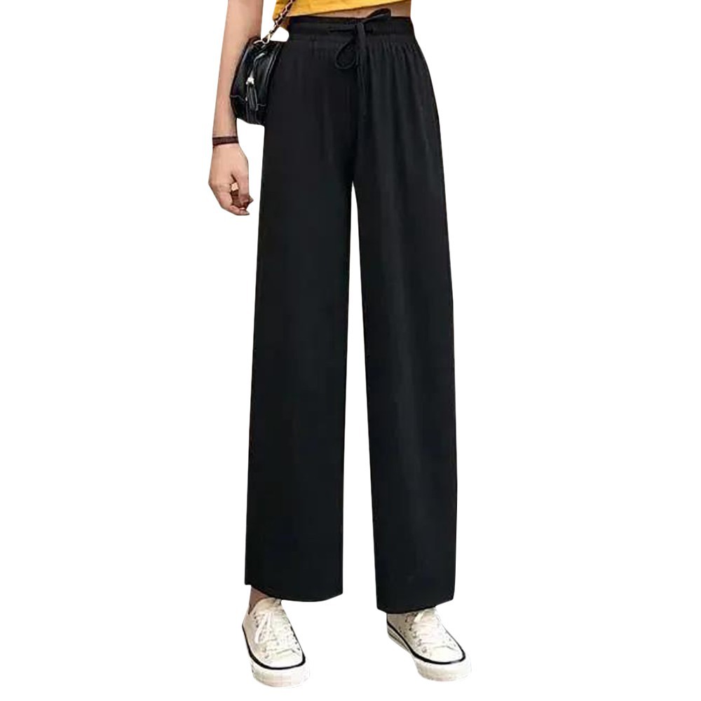 Quần Ống Rộng Lưng Cao Kiểu Hàn Quốc