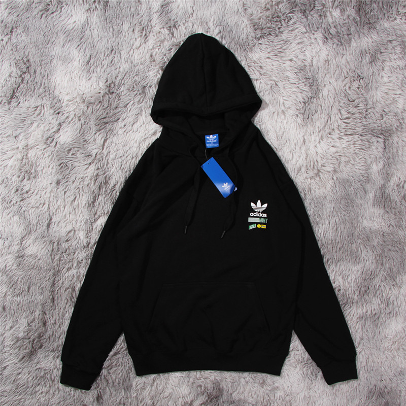 Áo hoodie tay dài in hình lá xanh ADIDAS