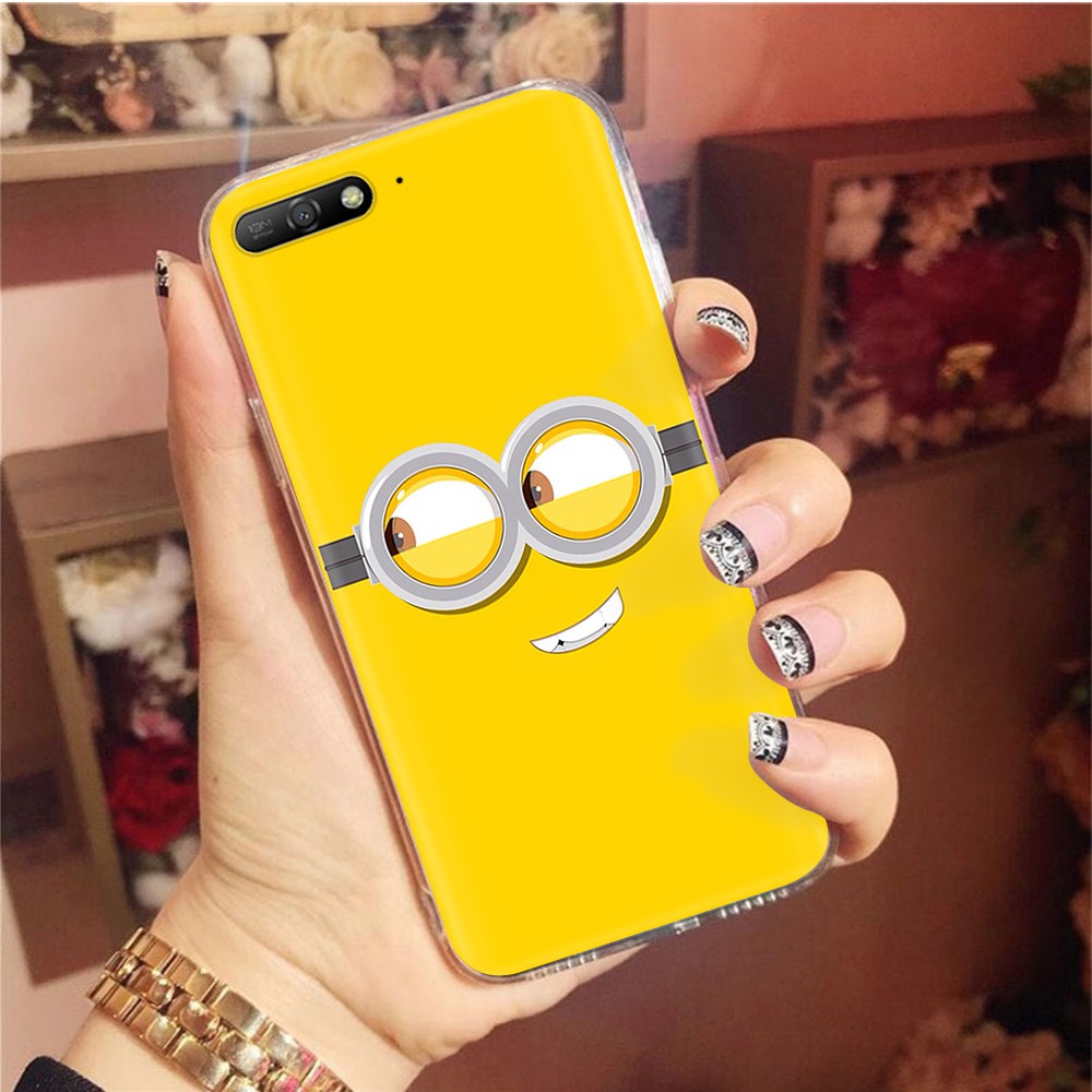 Ốp Điện Thoại Trong Suốt Hình Minion Màu Vàng At149 Cho Iphone 6s 6 7 8 Plus 5 5s Se 5c 4 4s