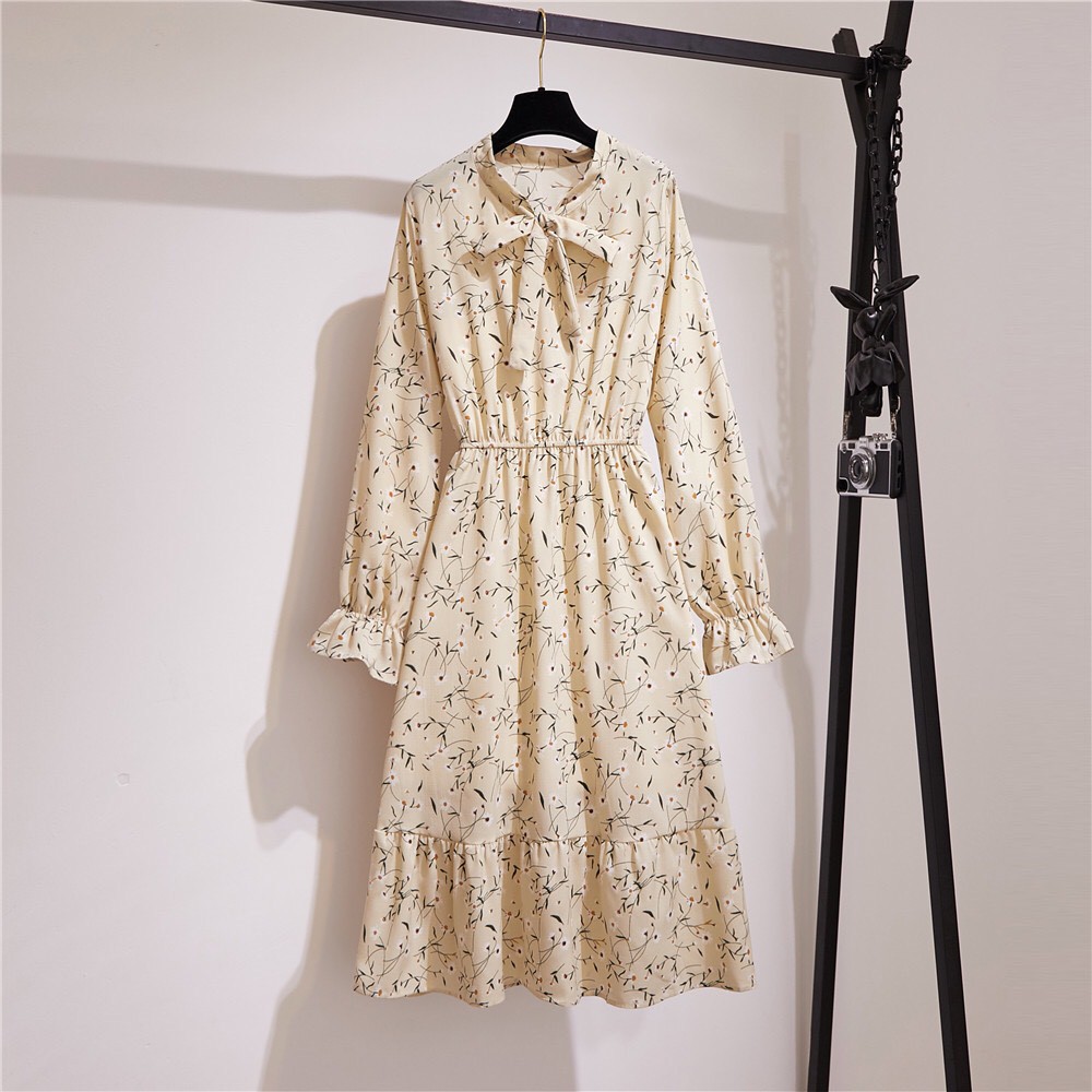 Đầm hoa nhí vintage dáng dài tiểu thư bánh bèo ulzzang Hàn Quốc - Roxie