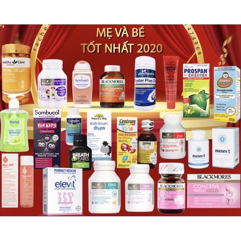 Mầm đậu nành Healthy Care Super Lecithin 1200mg, Úc tăng cường sinh lý, ngăn lão hóa cho phụ nữ >30