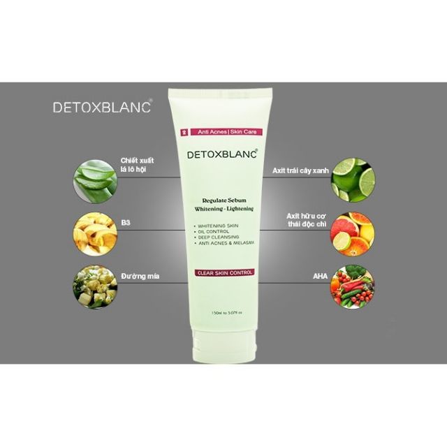 Sữa rửa mặt detox blanc số 2