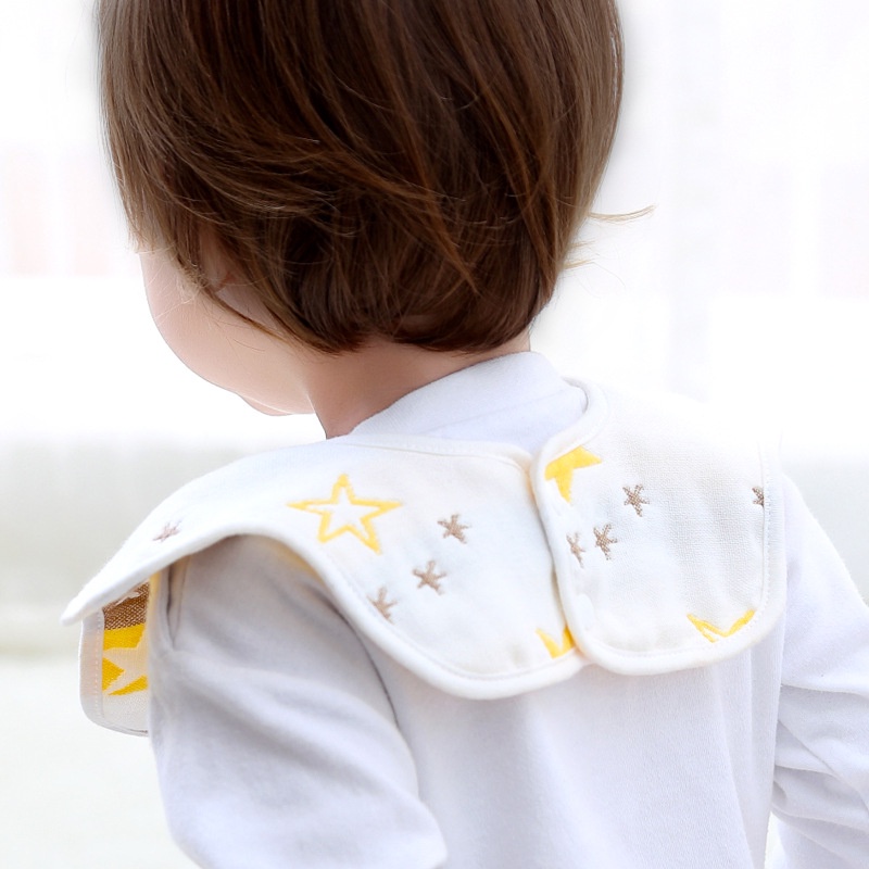 𝐒𝐡𝐨𝐩 𝐌𝐞̣ 𝐁𝐨𝐛 𝟖𝟔 - Yếm xô 6 lớp 2 mặt xoay 360 độ cho bé - Yếm cho bé - Yếm tròn xoay cho bé