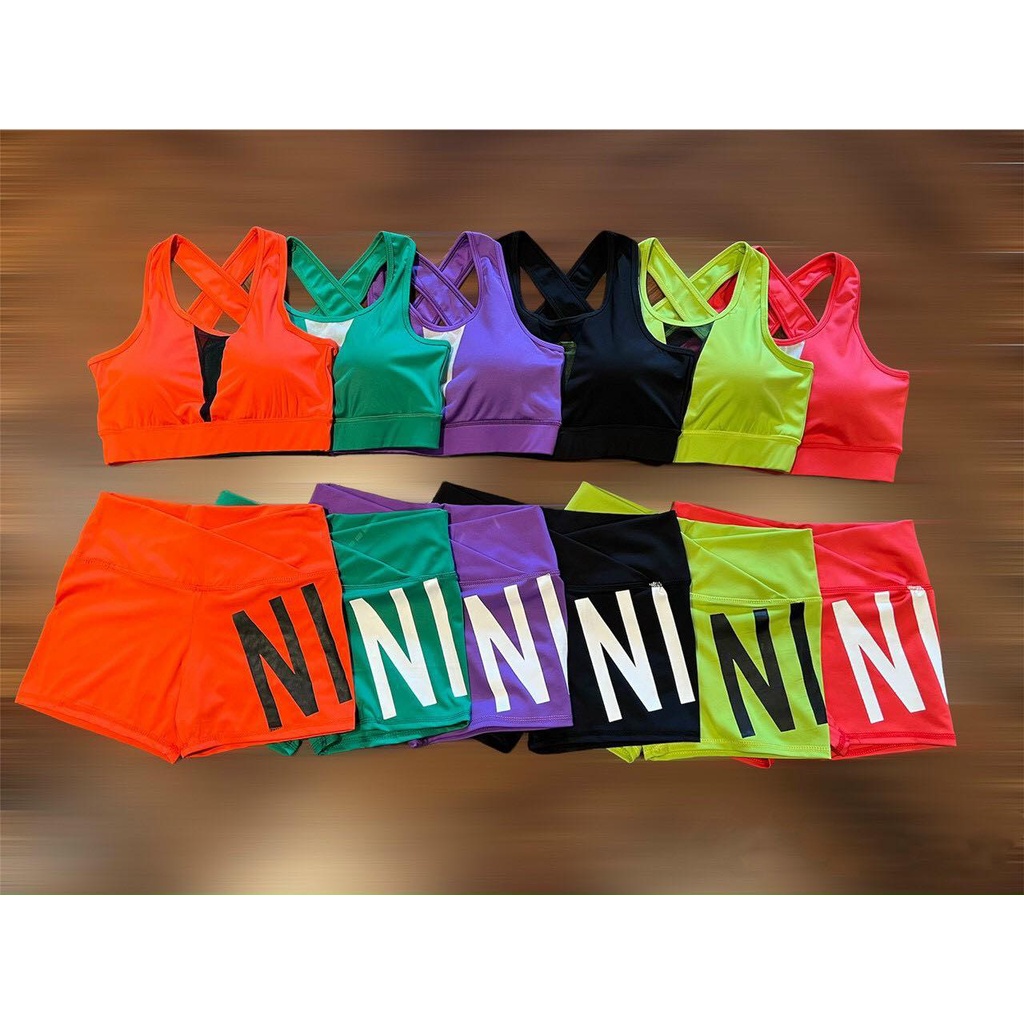 Bộ tập gym nữ  Áo Bra pha lưới Quần Đùi cạp chéo tập gym, yoga, aerobic,zumba nữ (sẵn mút) siêu đẹp siêu rẻ