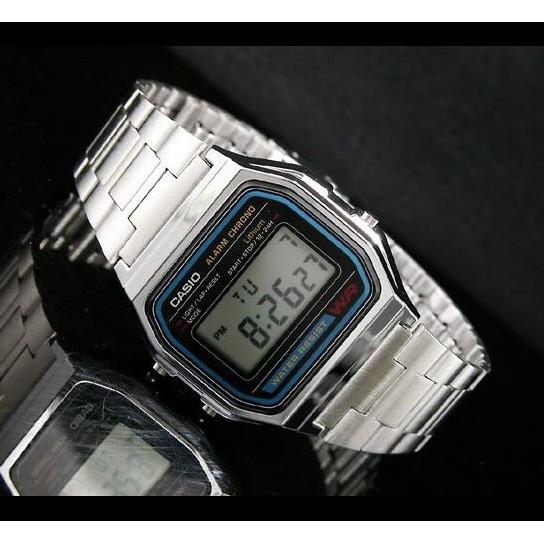 Đồng hồ Nam Casio A158,A159 dây thép bền bỉ, size 33m-002fashion -Hàng nhập khẩu