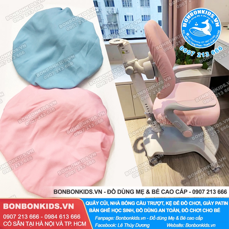 Áo bọc  ghế chống gù xẻ lưng - Vải bọc cho ghế chống gù 2 tựa lưng
