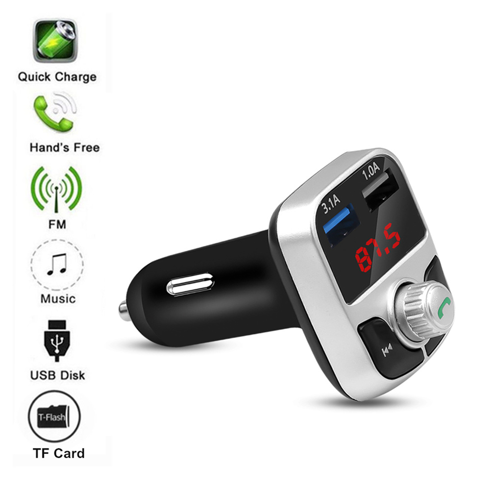 Bộ Sạc Nhanh Qc2.0 Bluetooth 4.2 Mp3 Hỗ Trợ Thẻ Tf 3.1a