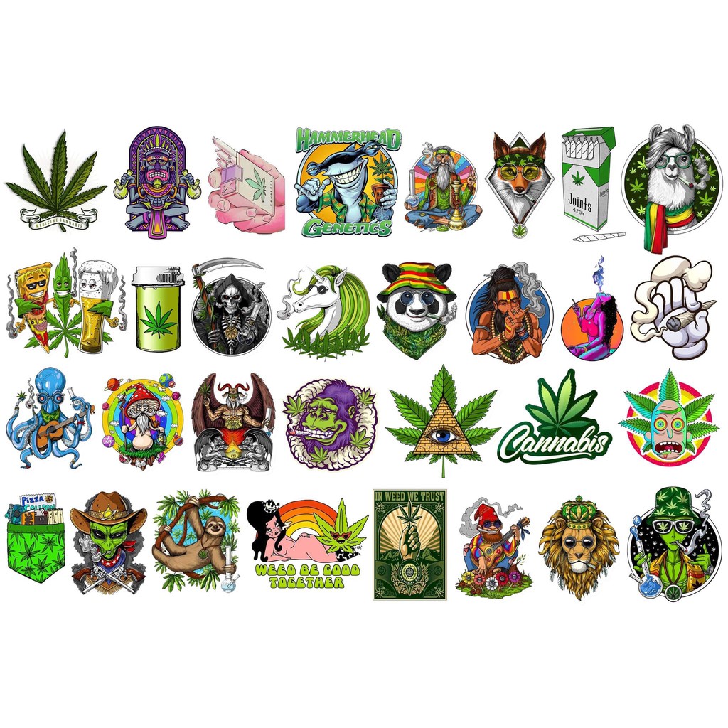 Sticker Xanh lá (4) chống nước, hình dán mũ bảo hiểm, dán xe, điện thoại, laptop – Nghiện Sticker