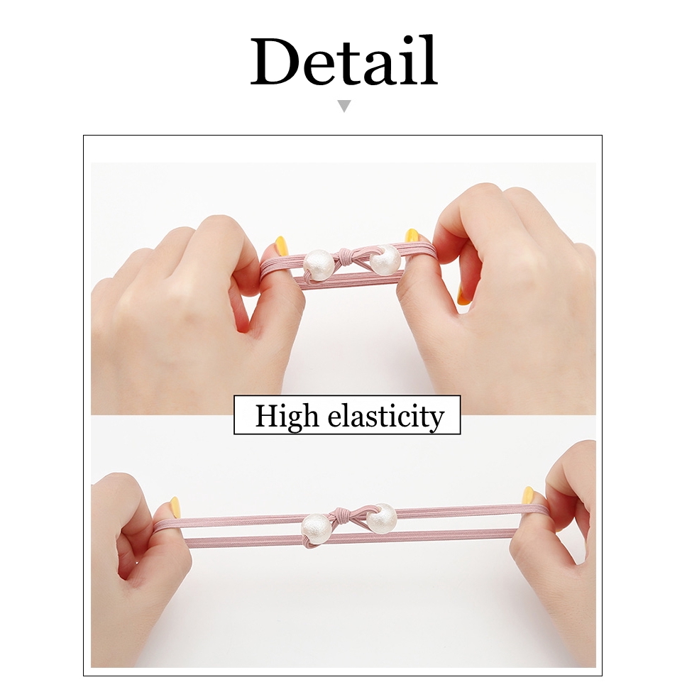 Set 12 dây buộc tóc co giãn thiết kế xinh xắn thời trang dành cho nữ