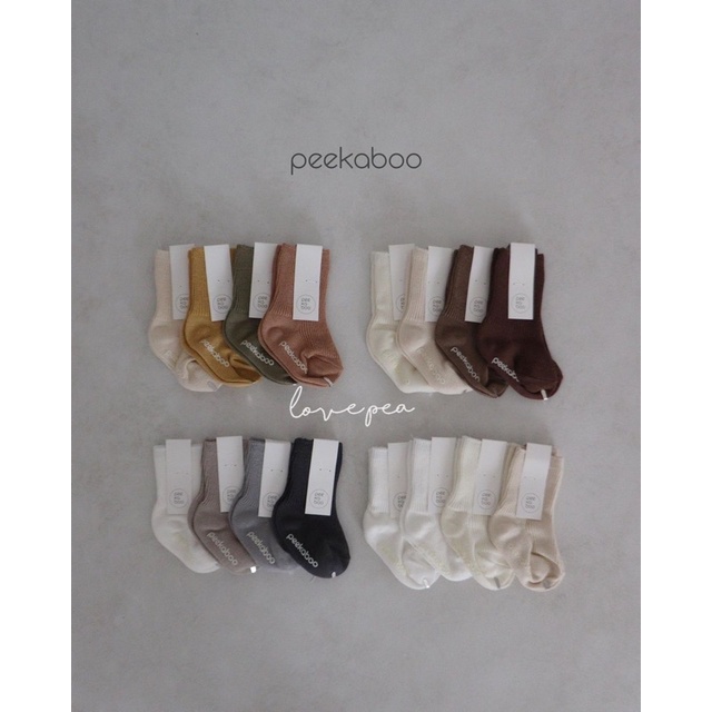 Set 4 đôi tất bắp Peekaboo