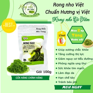 Rong nho Sea Việt, đặc sản Việt - Túi zipper 100g , rong nho tách nước, rồng nho (mua 2 tặng sốt)