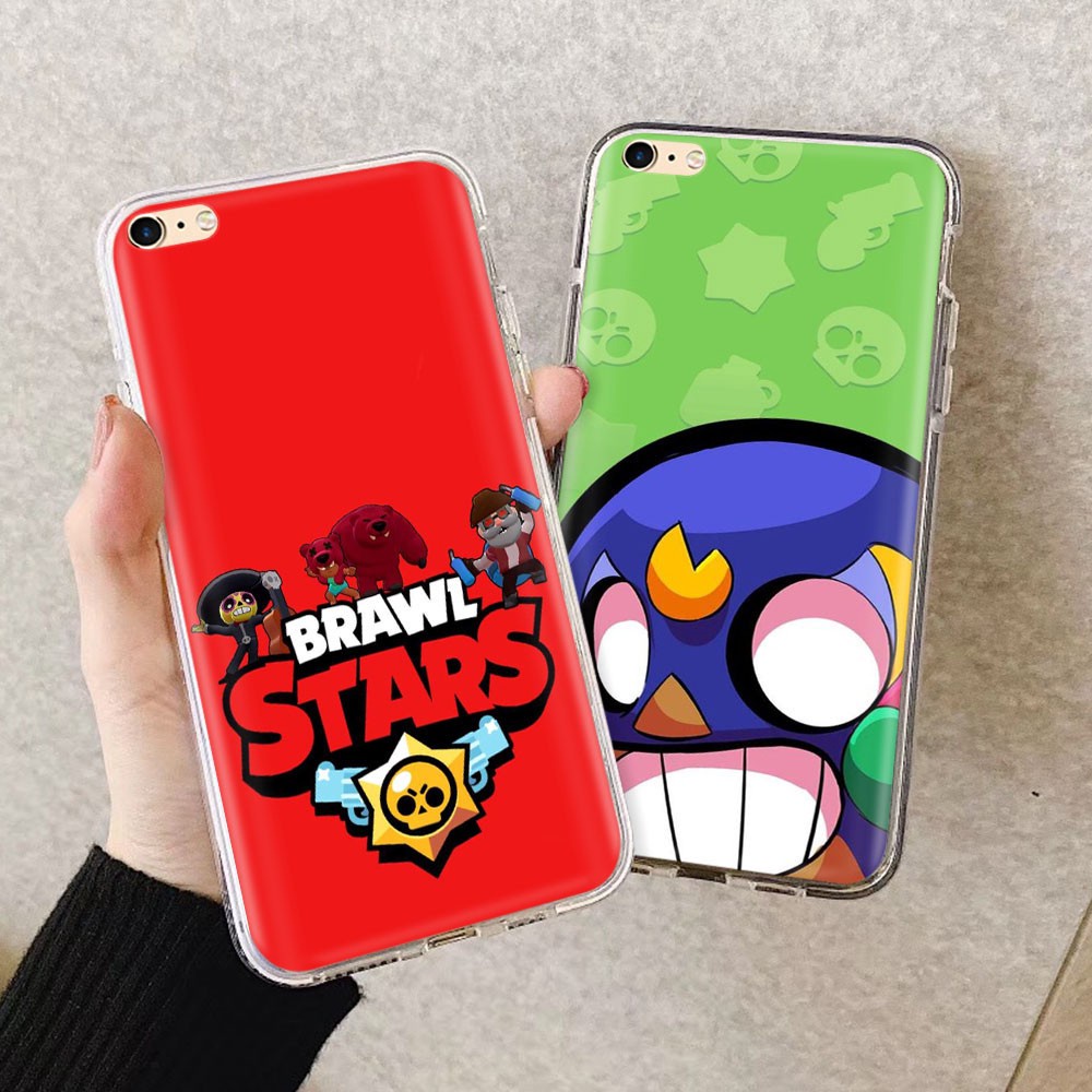 iPhone 12 Mini 11 Pro XS Max X XR Casing Case Soft Transparent 44GT Brawl Stars Phone Cover