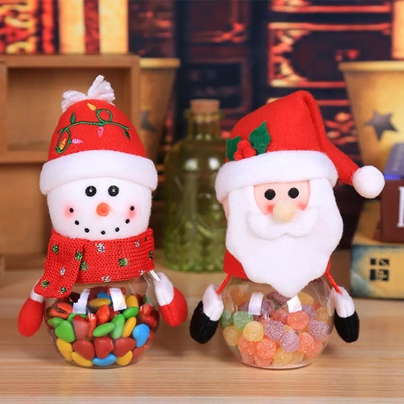 Hộp đựng bánh kẹo phong cách giáng sinh trang trí tiện dụng