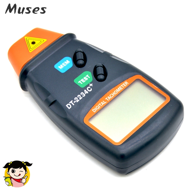 Muse07 DT2234 C+ Digital Tachometer RPM Meter Non-Contact 2.5RPM-99999RPM LCD Display Speed Meter Tester