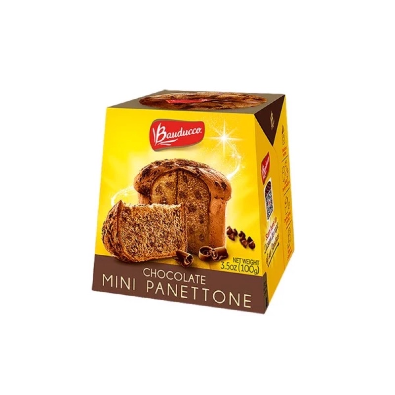 Bánh bông lan socola Panettone Bauducco 100g HSD 4/6/2023