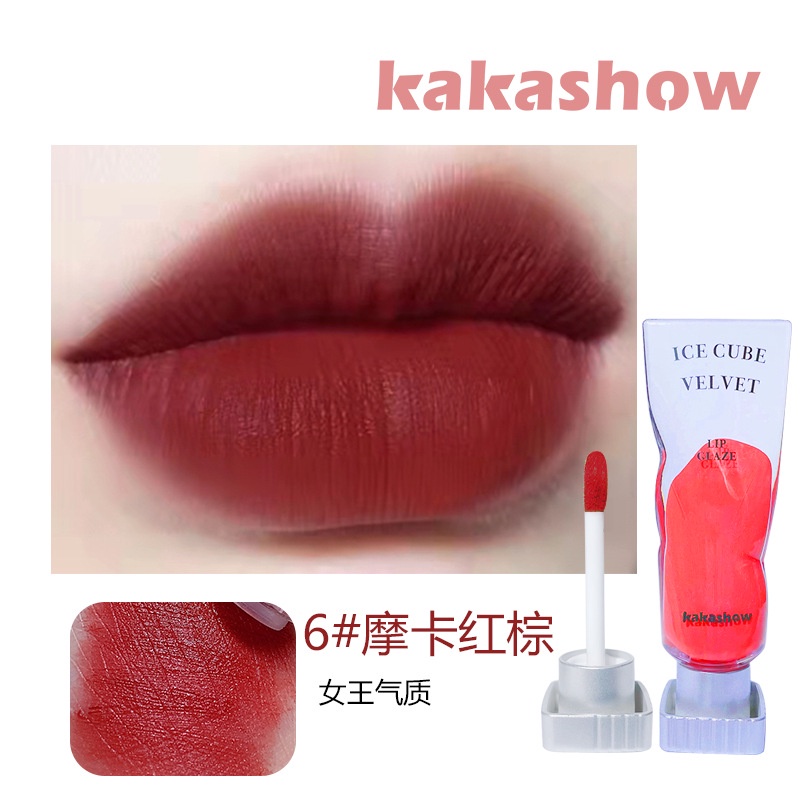 ✨Son Môi KAKASHOW 6 Màu Tùy Chọn Chống Thấm Nước Thương Hiệu Chất Nhung Lì Không Phai Màu Không Dính Cốc