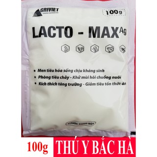 1 Gói LACTO–MAX Ag 100g Men tiêu hóa sống chịu kháng sinh, Phòng tiêu ch-ảy, kích thích tăng trưởng, giảm tiêu tốn thức