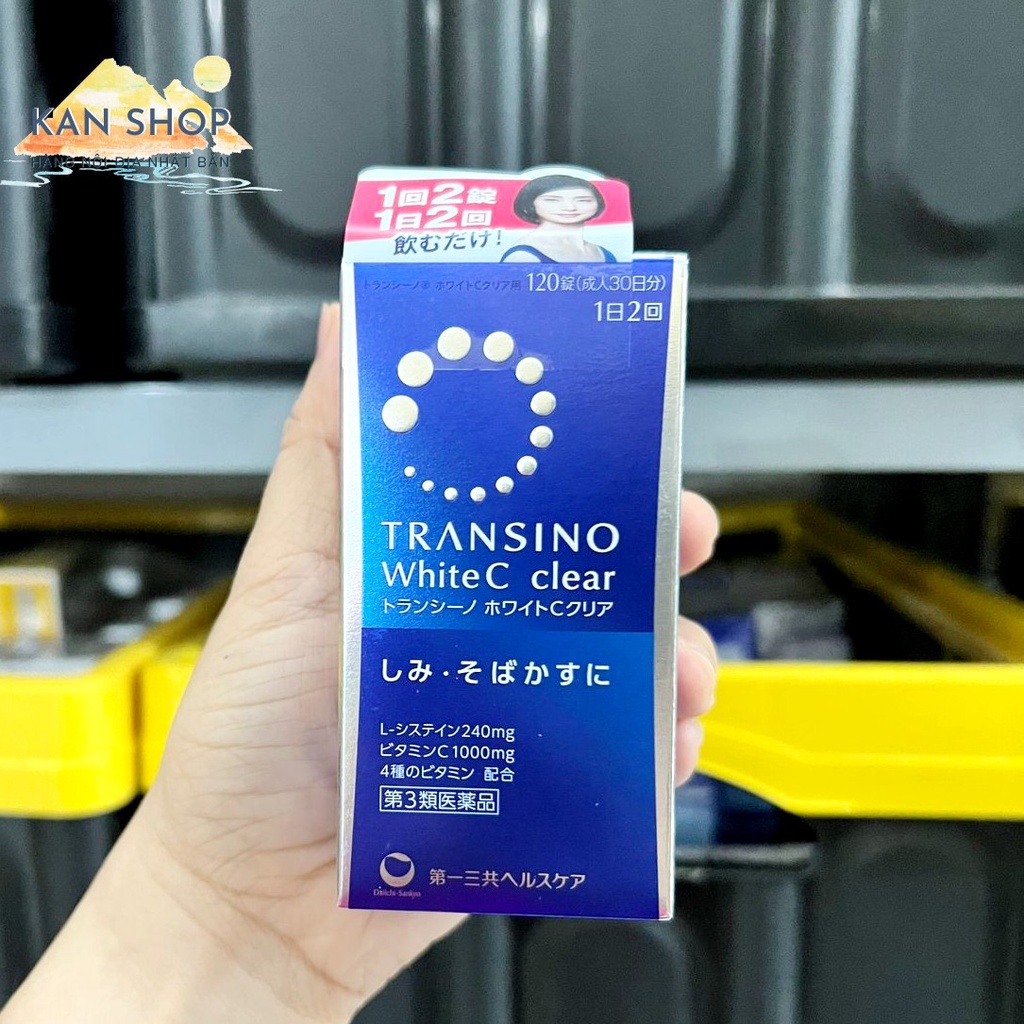 Viên uống trắng da giảm nám Transino White C nội địa Nhật | Hộp 120 viên | 4987107619792 | Kan shop hàng Nhật