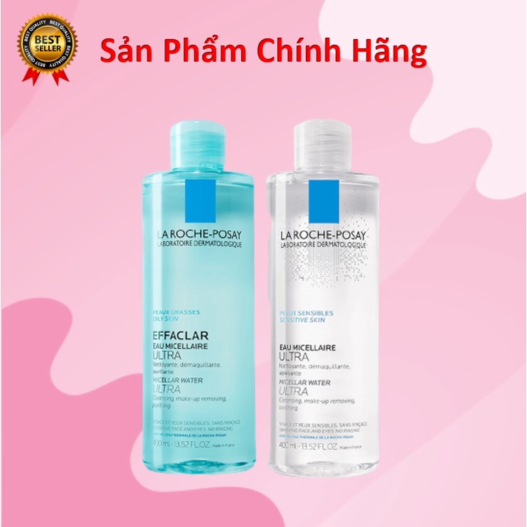 Nước tẩy trang cho da nhạy cảm La Roche-Posay Micellar Water Ultra Sensitive Skin 400ml