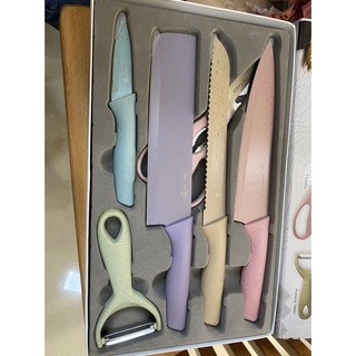 Bộ Dao Kháng Khuẩn Lúa Mạch 6 Món KITCHEN KNIFE
