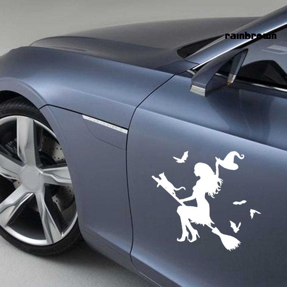 Đề Can Dán Trang Trí Xe Ô Tô Hình Phù Thủy Bay Độc Đáo