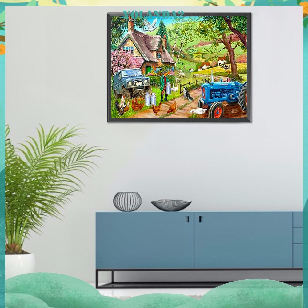 Diamond Painting 5D DIY small river Full Round Drill Rhinestone Picture