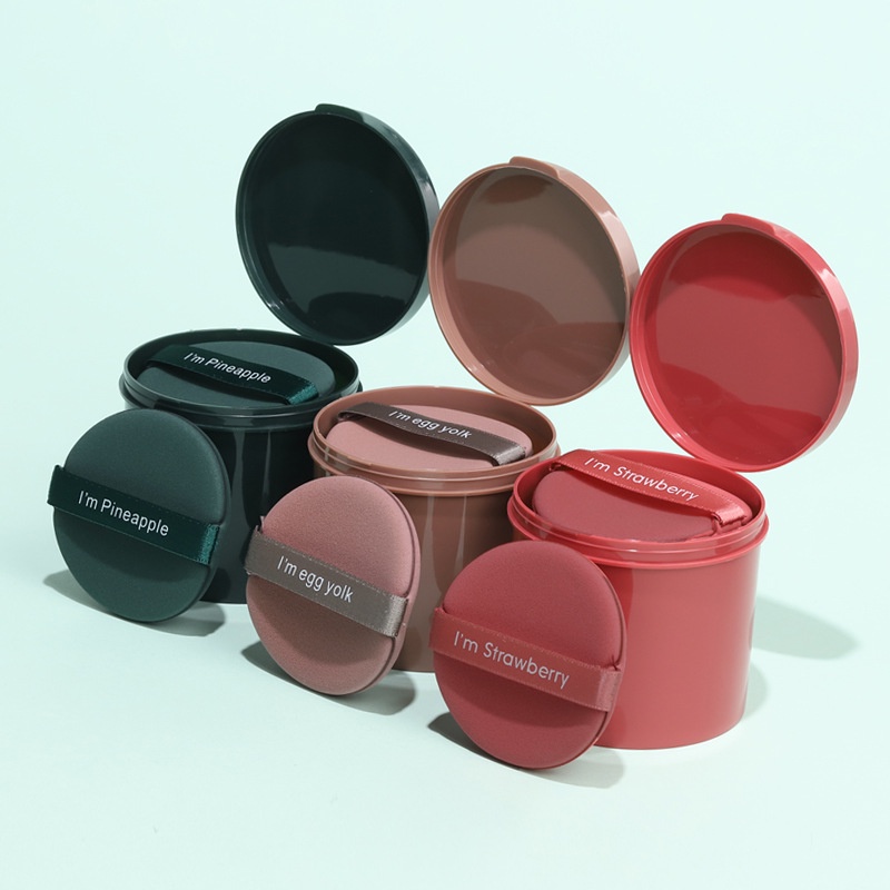 Hộp 7 bông mút dặm phấn trang điểm 2 mặt chống xơ