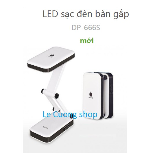 Đèn bàn chống cận gấp gọn DP 666S siêu sáng 24 led có lưu điện