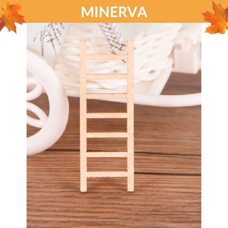 TIỂU CẢNH Mô hình thang gỗ mini trang trí tiểu cảnh, sân vườn, chậu cây kiểng