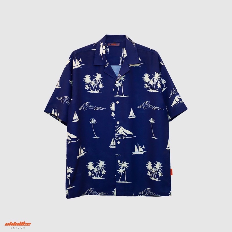 CHINLIKE - BLUE SEA SHIRT - Áo sơmi in hoạ tiết