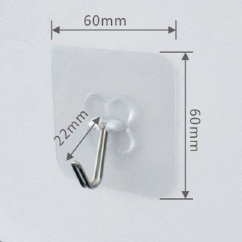 20 Miếng dán dính tường có móc treo đồ siêu dính siêu bền siêu rẻ kích thước 6x6cm