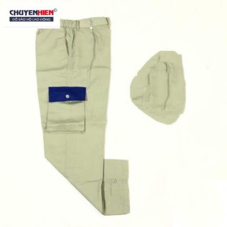 Quần bảo hộ túi hộp vải kaki 3/1 phối màu