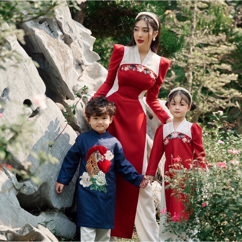 Áo dài mẹ và bé cao cấp