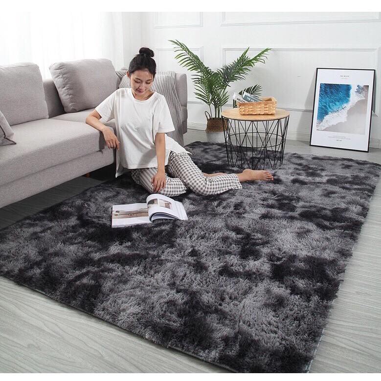Thảm lông loang trải sàn cao cấp lông tốt 4,5 cm  kích thước 1,2x1,6 m