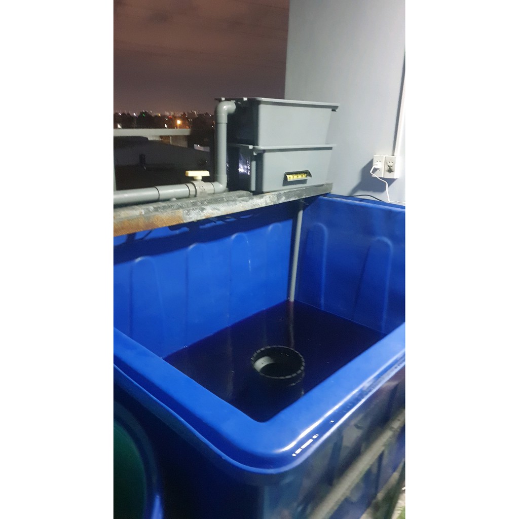 Baki xám 3tầng  kèm ống mưa kt  65×39×69