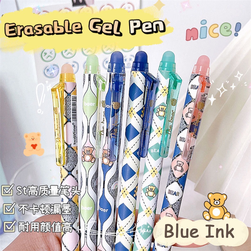 Bút Mực Gel Ngòi 0.5mm Họa Tiết Hoạt Hình Có Thể Xóa Được