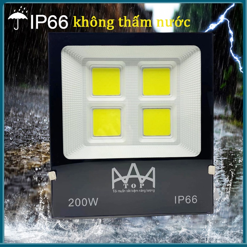 Đèn pha led 50W 100w 200w chuyên công trình, bảng hiệu lắp đặt ngoài trời chống nước IP66 đủ công suất