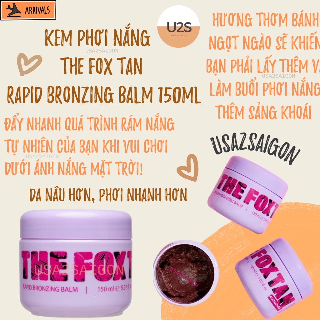 Kem phơi nắng nâu da The Fox Tan Rapid Bronzing Balm 150ml